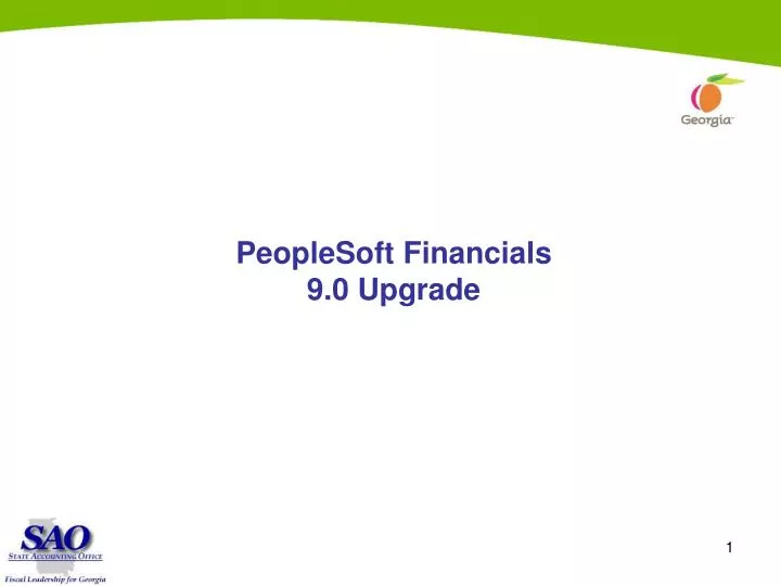 peoplesoft financials 9 0 upgrade