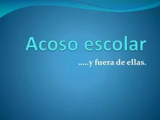acoso escolar