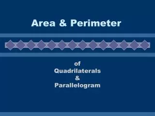 area perimeter