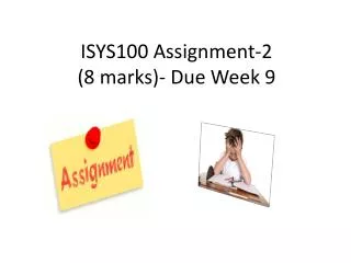 ISYS100 Assignment-2 (8 marks)- Due Week 9