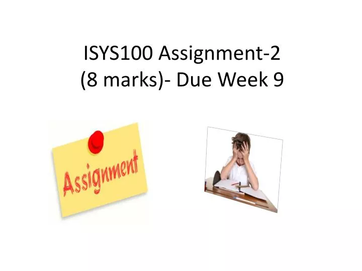 isys100 assignment 2 8 marks due week 9