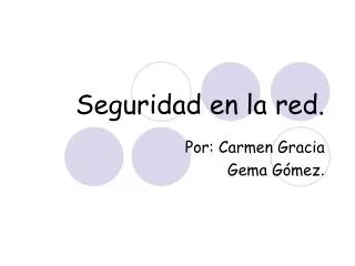 seguridad en la red