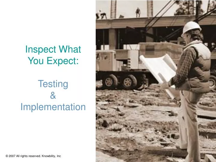inspect what you expect testing implementation
