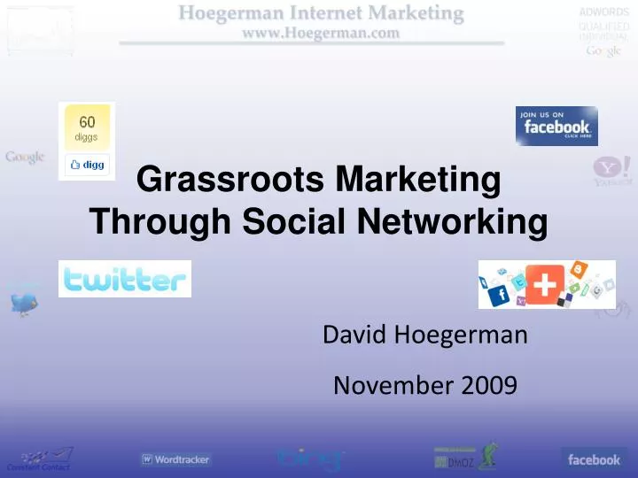 grassroots marketing through social networking