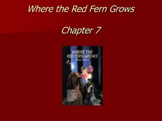 Where the Red Fern Grows Chapter 7