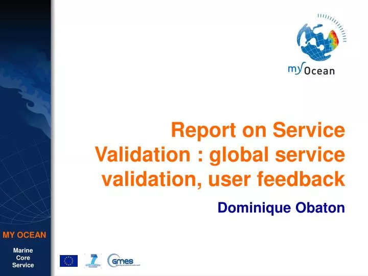 report on service validation global service validation user feedback dominique obaton