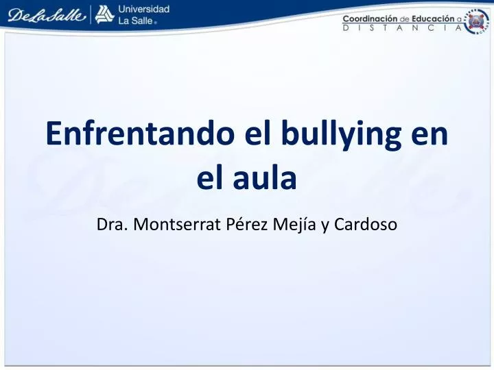 enfrentando el bullying en el aula