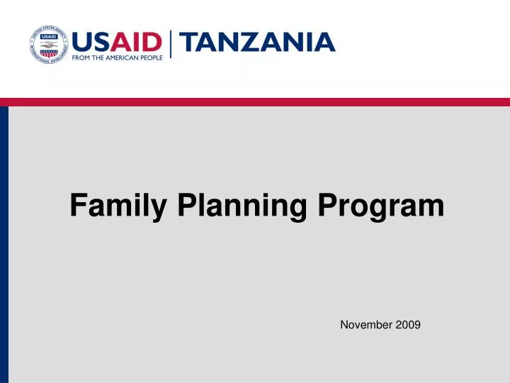 family planning program