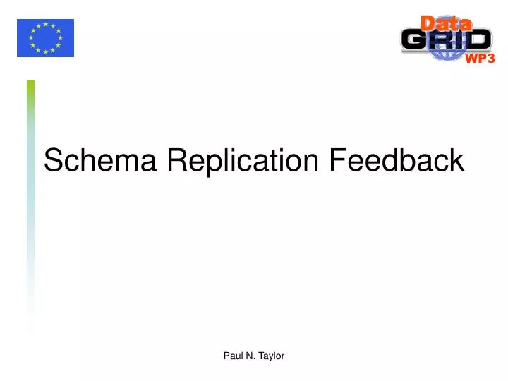schema replication feedback
