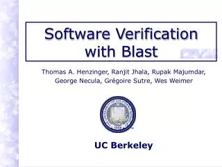 Software Verification with Blast