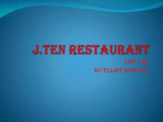 J.Ten Restaurant