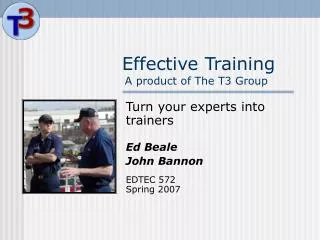 Effective Training A product of The T3 Group