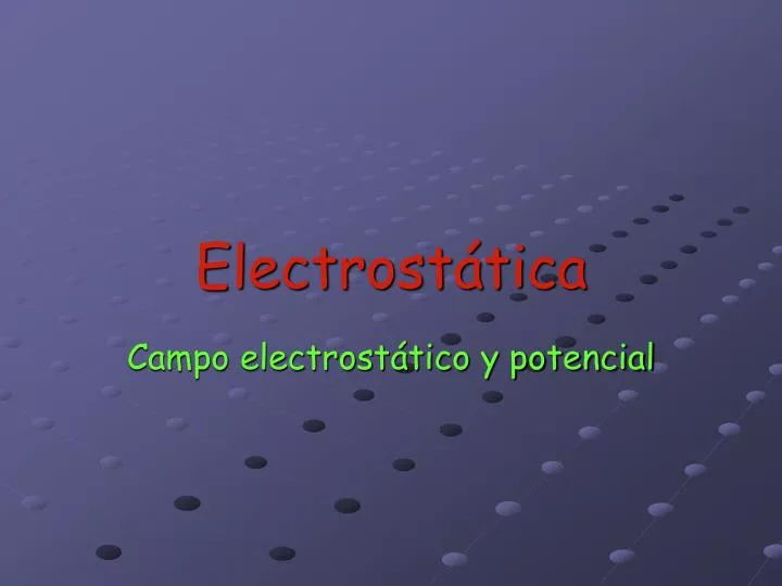 electrost tica