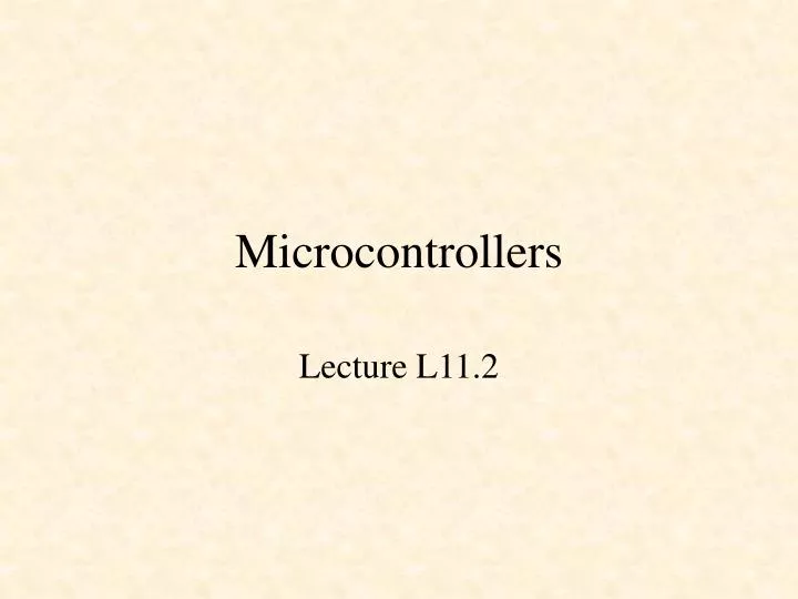 microcontrollers