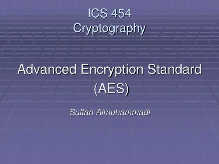ics 454 cryptography