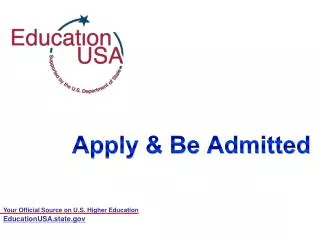 Apply &amp; Be Admitted