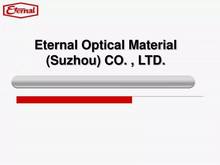 eternal optical material suzhou co ltd