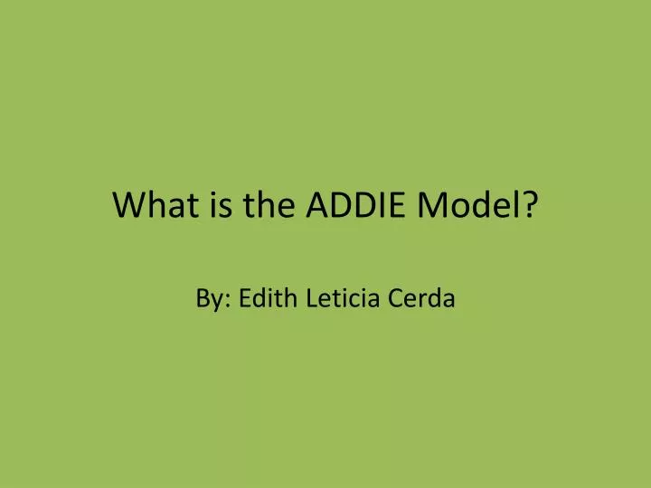 what is the addie model