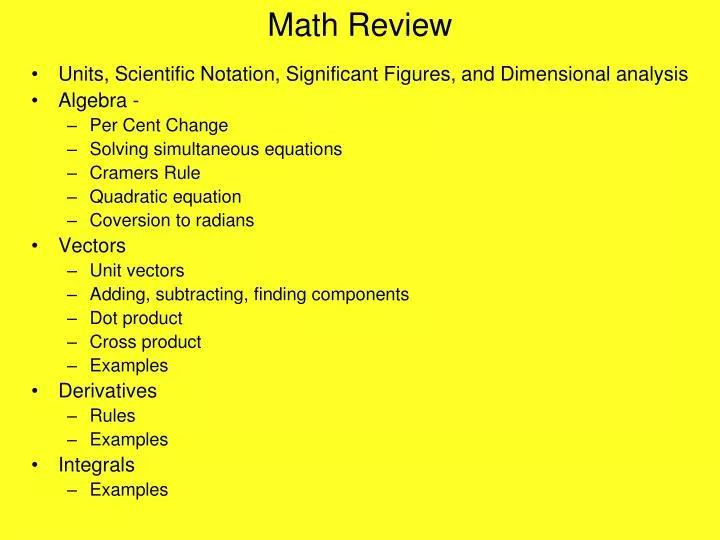 math review