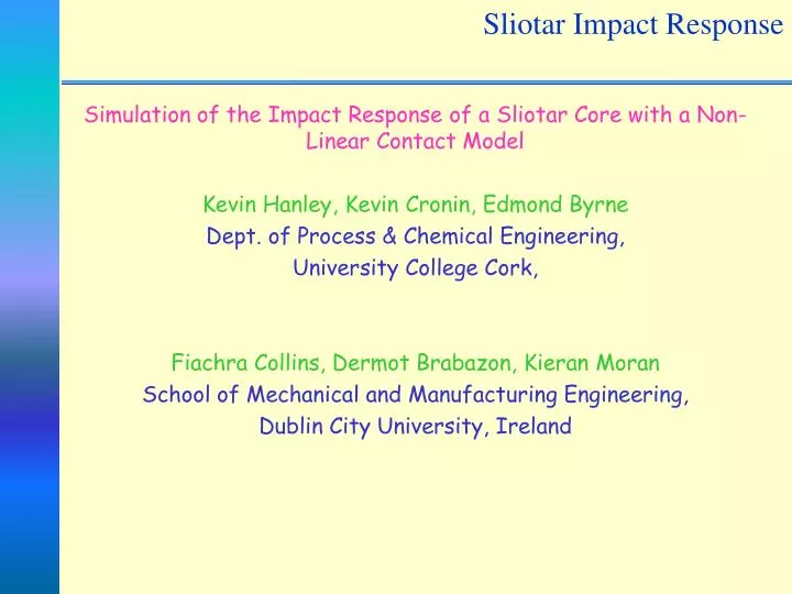 sliotar impact response