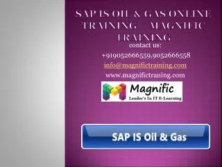 sap oil an gas online training from magnific