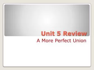 Unit 5 Review