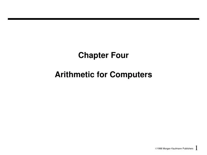 chapter four arithmetic for computers