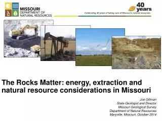 The Rocks Matter: energy, extraction and natural resource considerations in Missouri