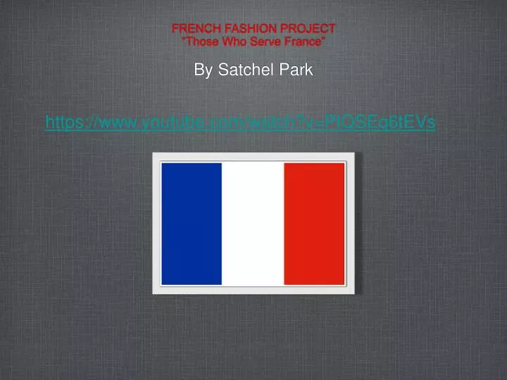 french fashion project those who serve france