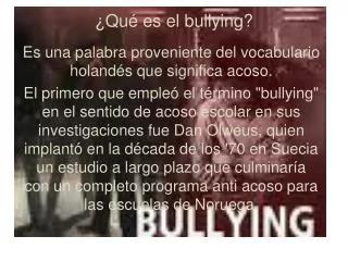 qu es el bullying