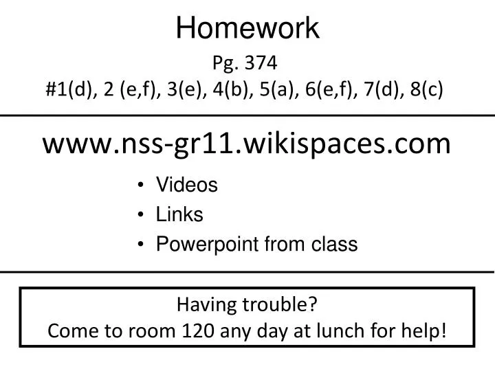 homework