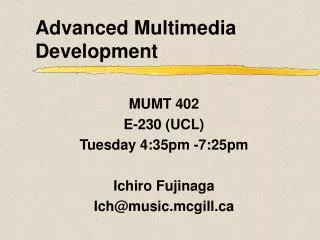Advanced Multimedia Development