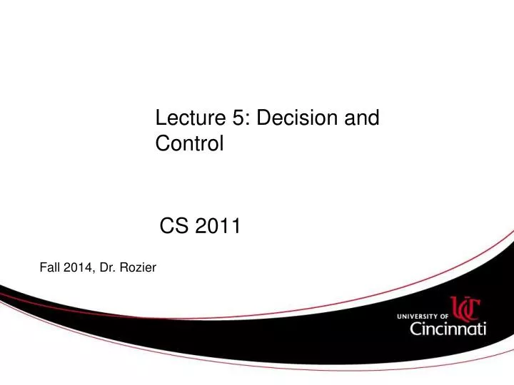lecture 5 decision and control