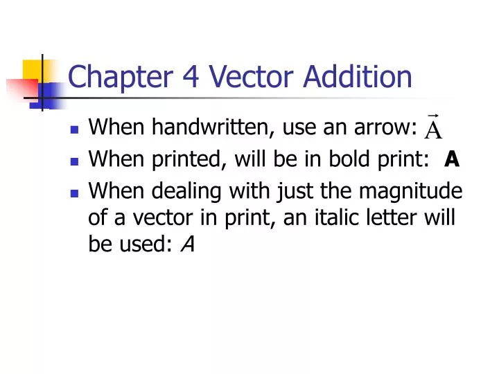 chapter 4 vector addition