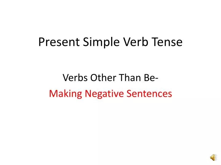 present simple verb tense