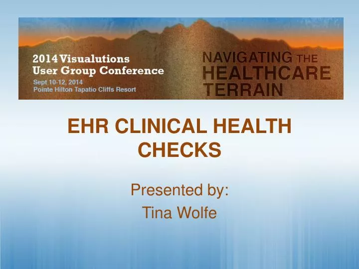 ehr clinical health checks
