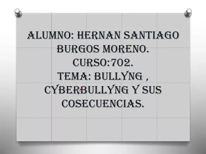 alumno hernan santiago burgos moreno curso 702 tema bullyng cyberbullyng y sus cosecuencias