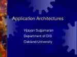 Application Architectures - slide 1