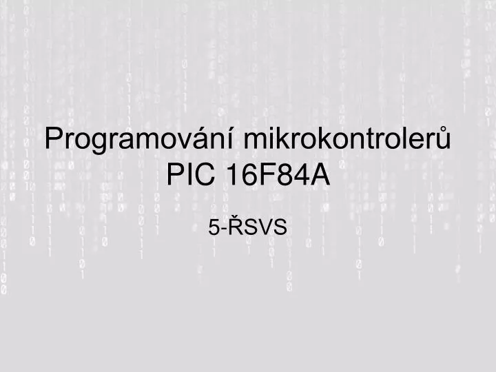 programov n mikrokontroler pic 16f84a