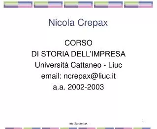 nicola crepax