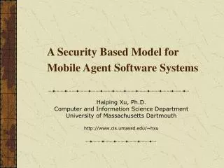 A Security Based Model for Mobile Agent Software Systems