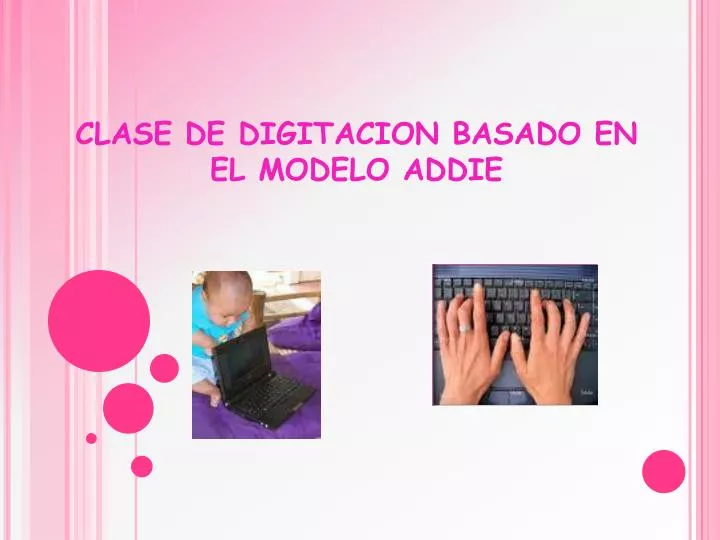 clase de digitacion basado en el modelo addie