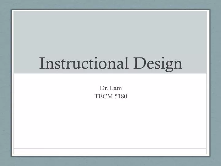 instructional design