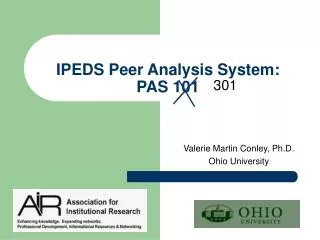 IPEDS Peer Analysis System: PAS 101