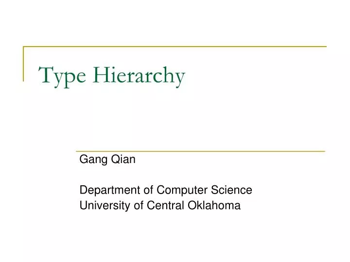 type hierarchy