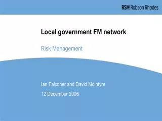 Local government FM network Risk Management