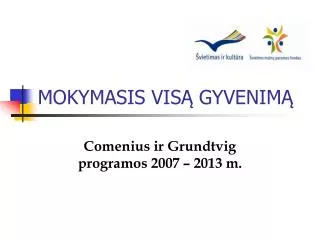 mokymasis vis gyvenim