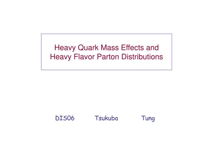 heavy quark mass effects and heavy flavor parton distributions