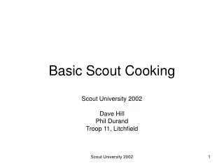 Basic Scout Cooking
