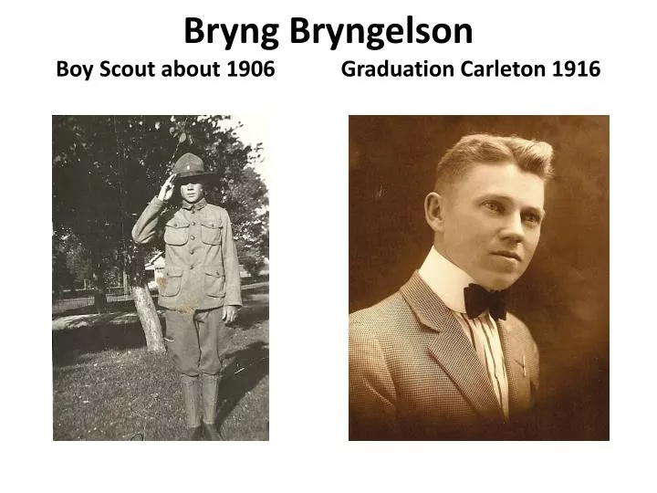 bryng bryngelson boy scout about 1906 graduation carleton 1916